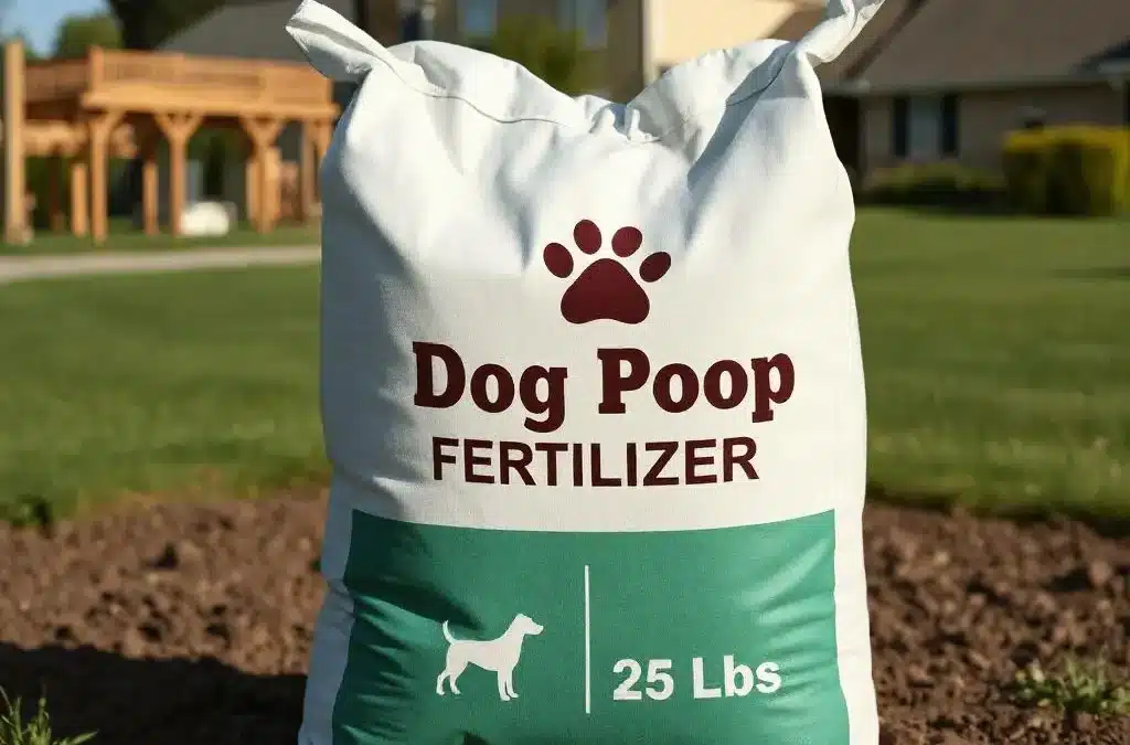 image of a large bag of fertilizer that contains dog poop as the main ingredient for scoop masters blog article